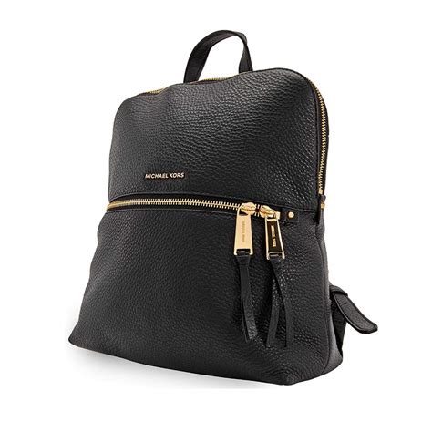 rhea medium slim logo backpack michael kors